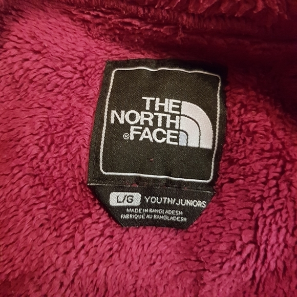 The North Face plush girls size Large sweater jacket - Picture 3 of 4